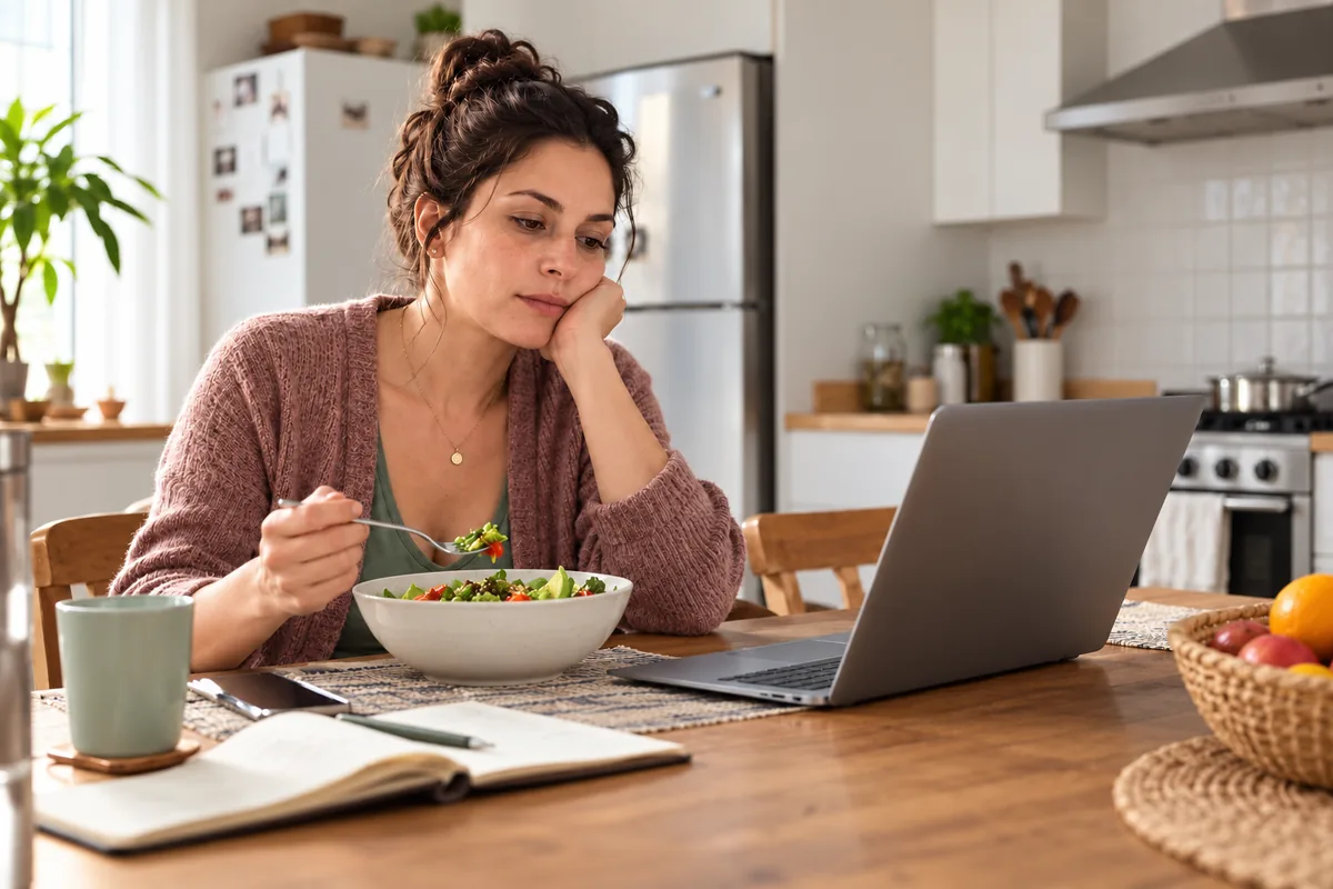 Rotina alimentar durante acompanhamento nutricional para emagrecimento